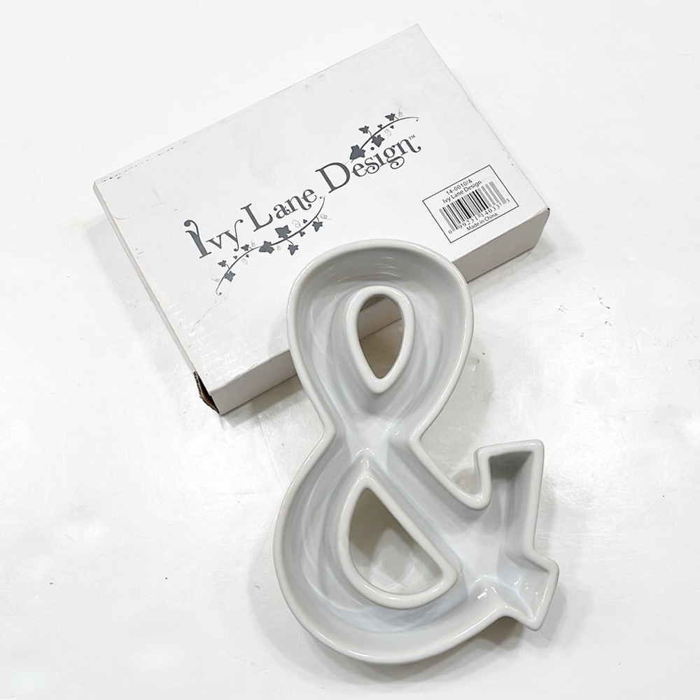 Ivy Lane Design & sign ceramic candy dish / charcuterie board